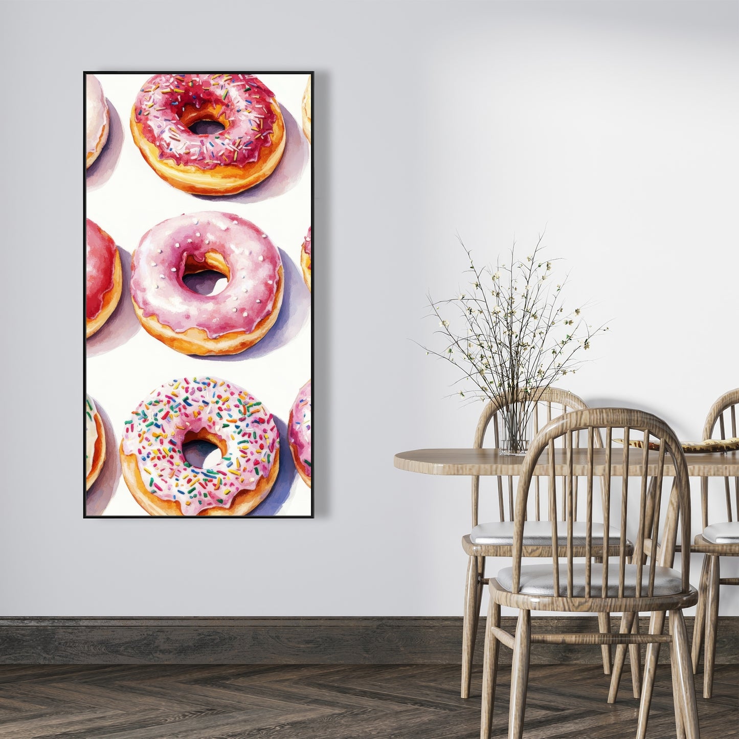 Yummy Beige Framed Canvas - Elegant Home Decor Piece