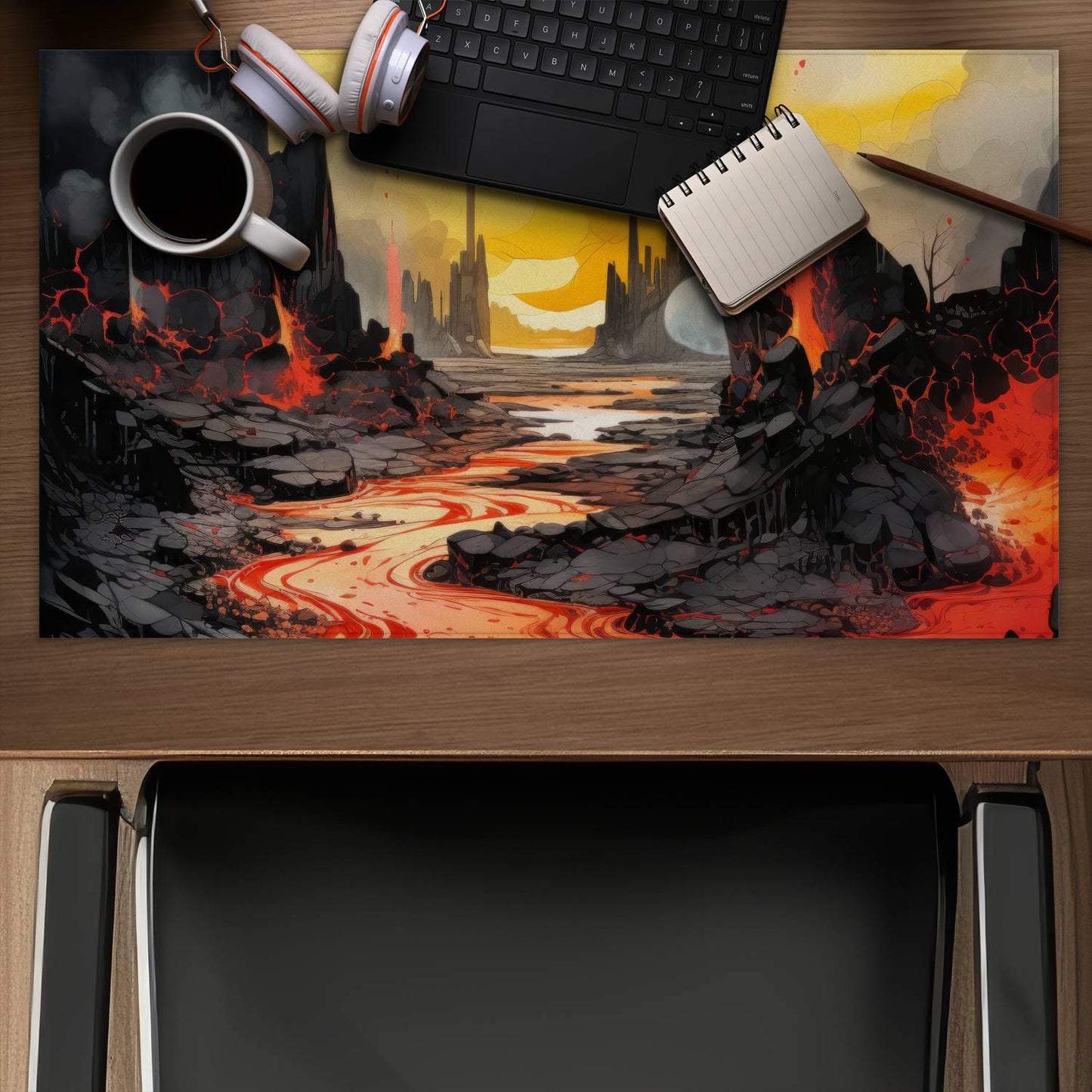 Charred - Desk mat - Print on demand