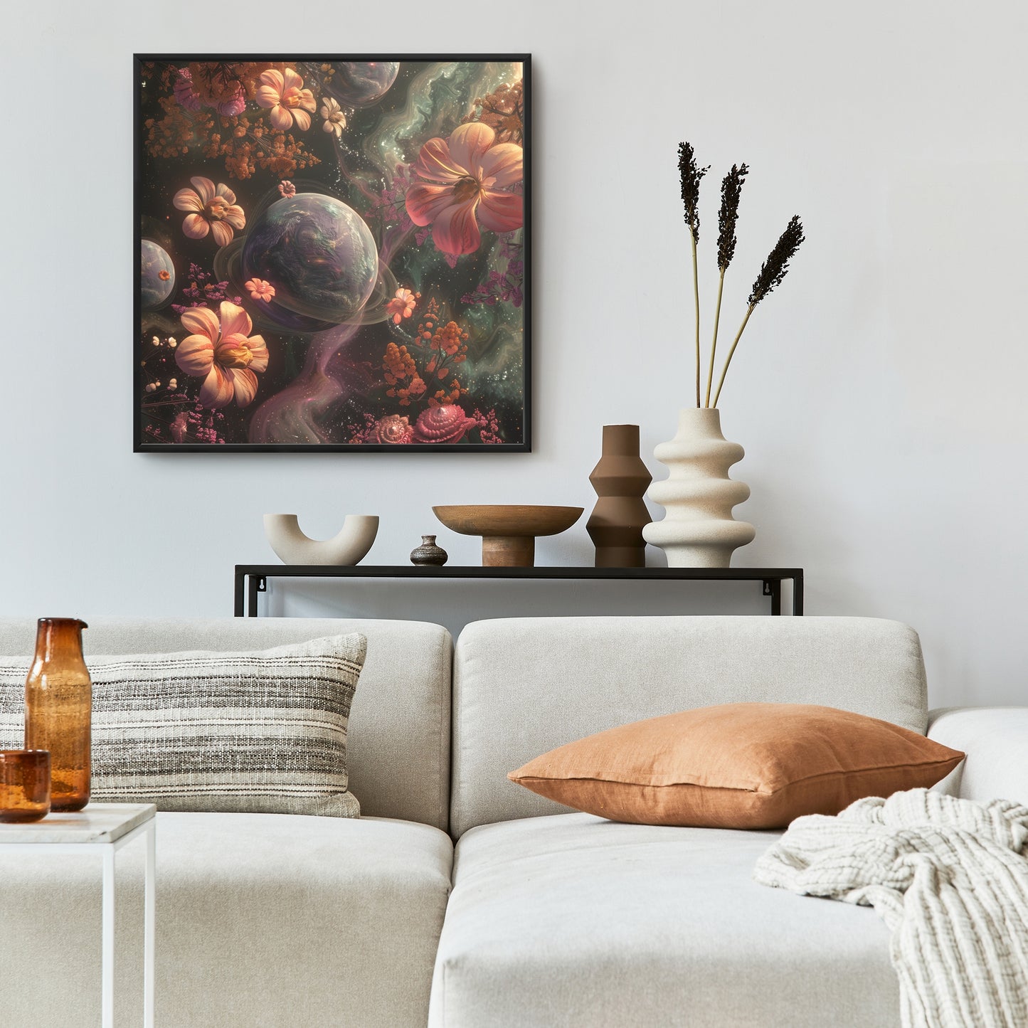 Flower space - 36"x36" Framed canvas