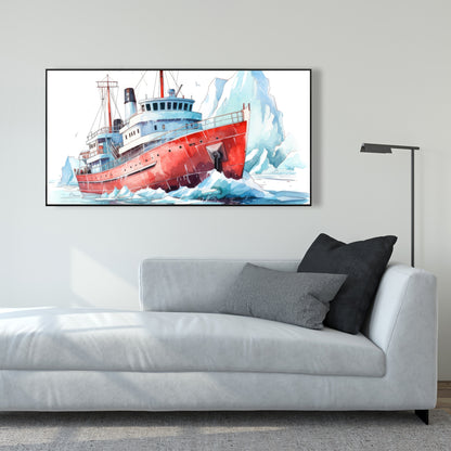 Breaking the ice - 36"x36" Framed canvas