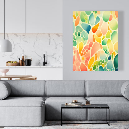 Organic Fruits - Turquoise Canvas Home Decor for Fresh Style