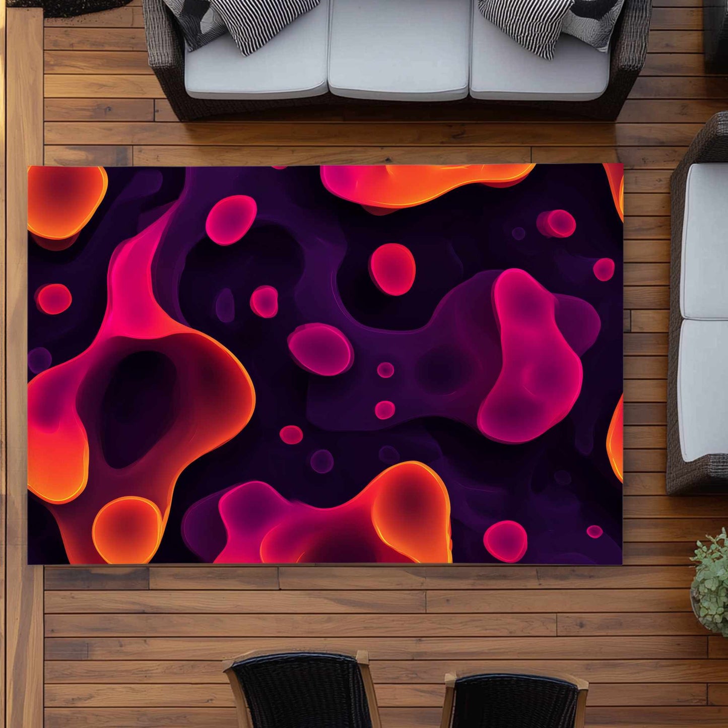 Tapis d'extérieur Luminous Flow Veins | Accessoire de décoration intérieure