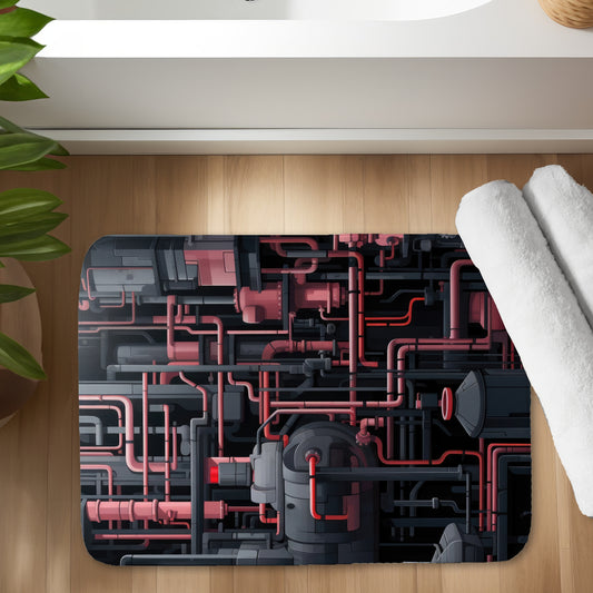 Dark pipes - 17"x24" Bath mat
