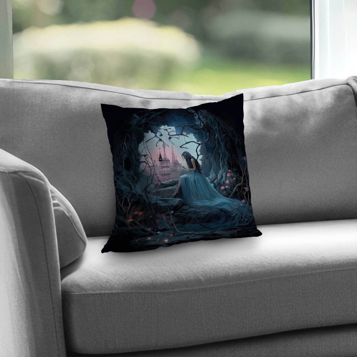 Morose cave - Throw pillow - Print on demand