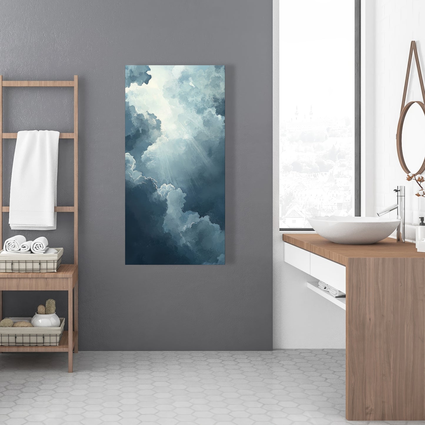 Afterglow - Blue Canvas for Elegant Home Decor | Unique Art