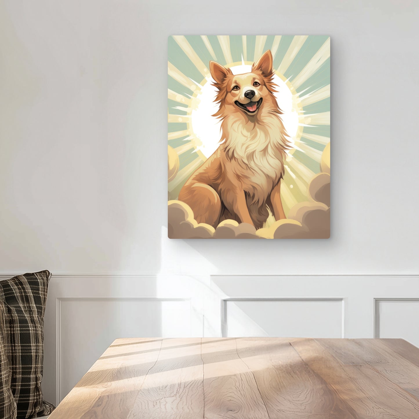 Who's a good boy - Turquoise Metal Print for Home Decor