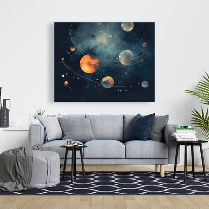 Deep Exploration Blue Canvas | Stunning Home Decor Art