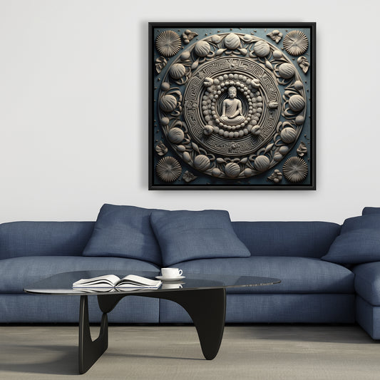 Spiritual peace - 36"x36" Framed canvas