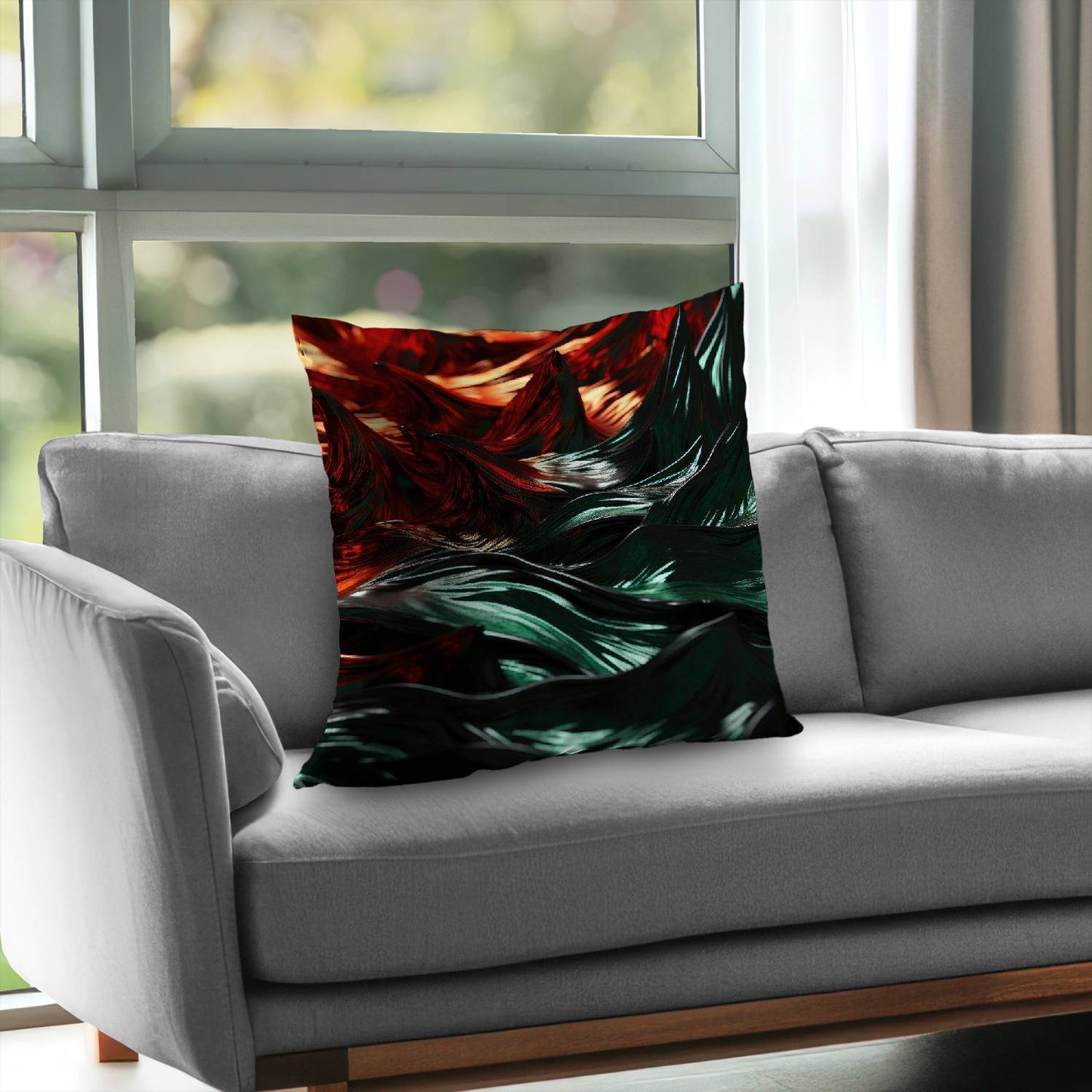 Spiky blaze - Throw pillow - Print on demand