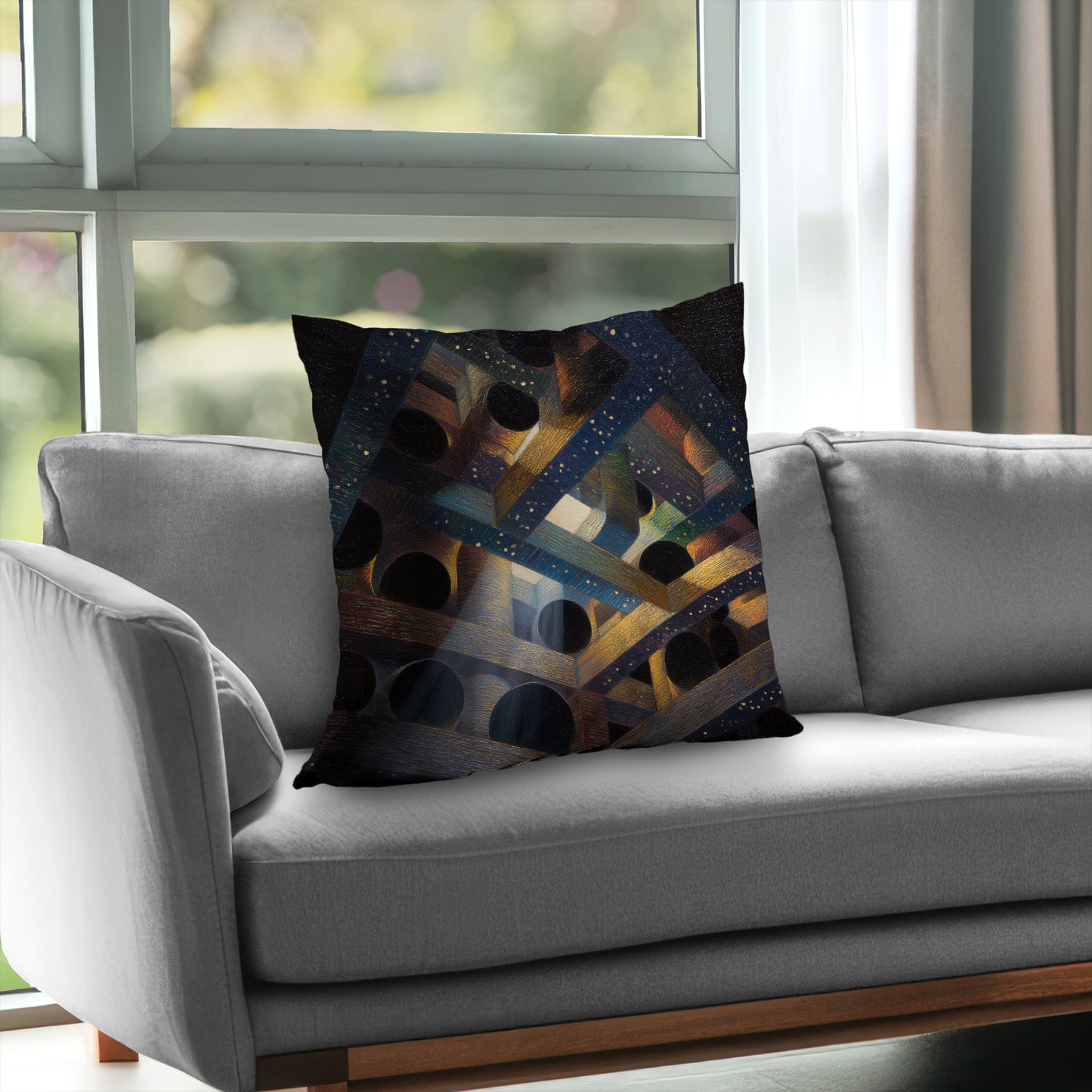 Pipe Dream Poly Twill Throw Pillow - Stylish Home Decor