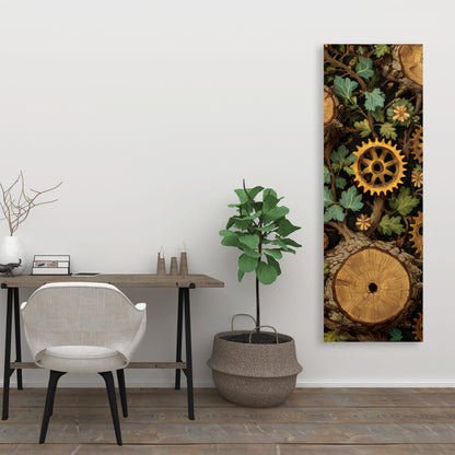 Hiding gears - 24"x24" Canvas