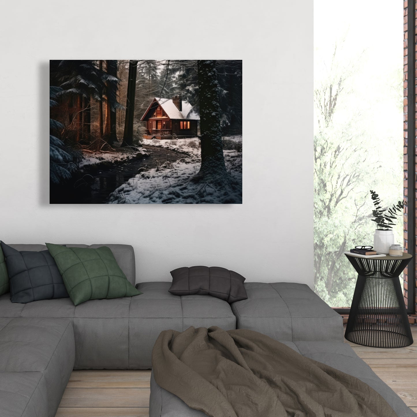 By the river - 32"x32" Canvas