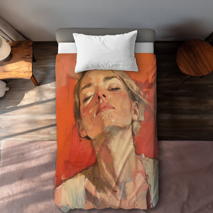 Relief Red Duvet Cover | Stylish Home Decor for Cozy Spaces