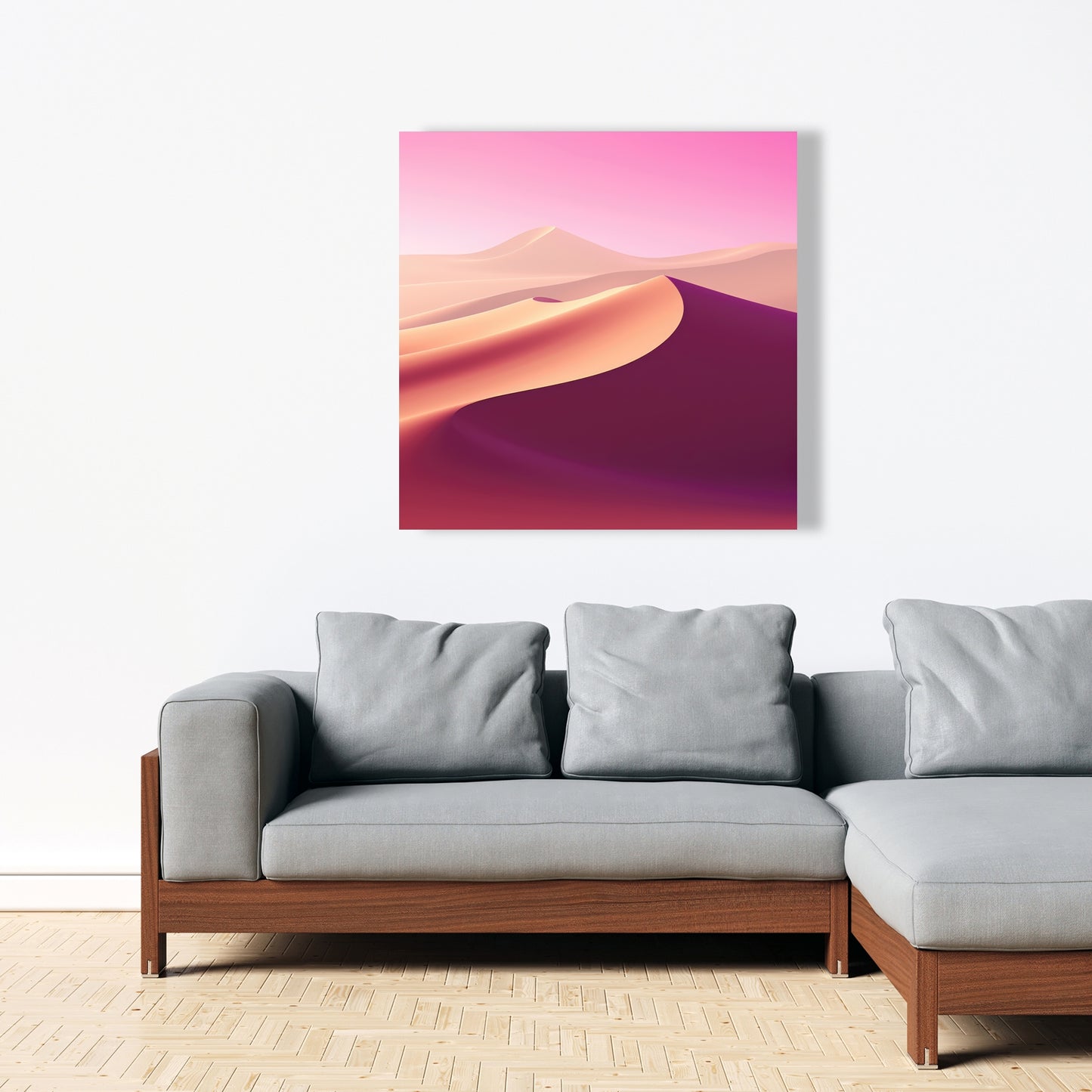 Calm Dunes - White Canvas Art for Elegant Home Decor