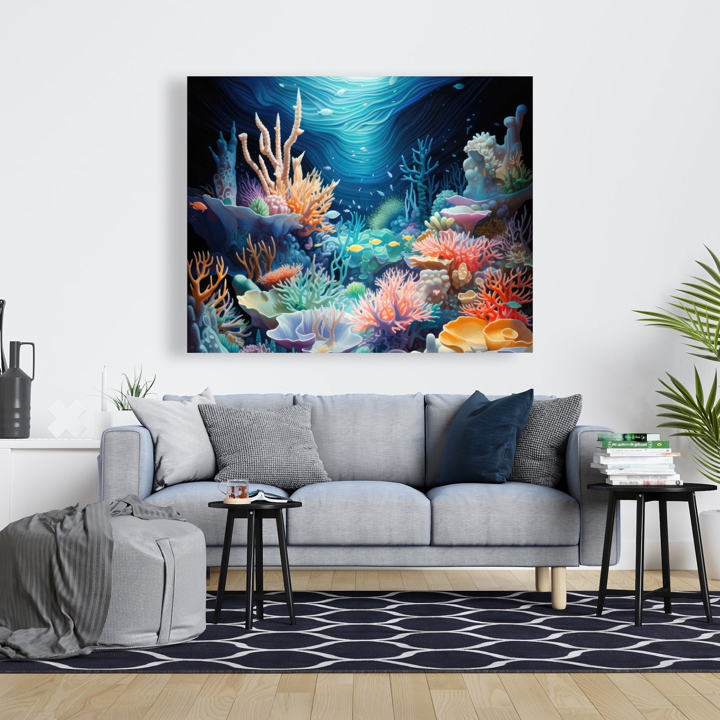 The Reef - Orange Canvas Art for Home Decor | Stylish Accent