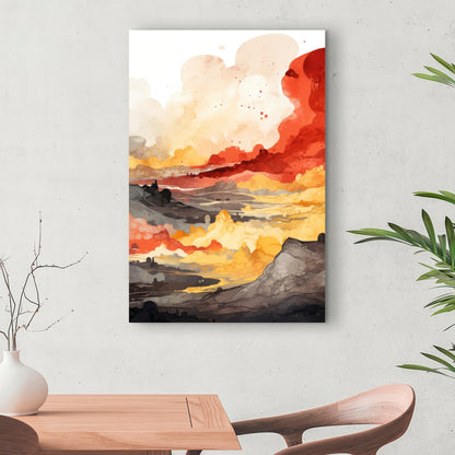 Scolding Land - White Canvas Art for Elegant Home Decor