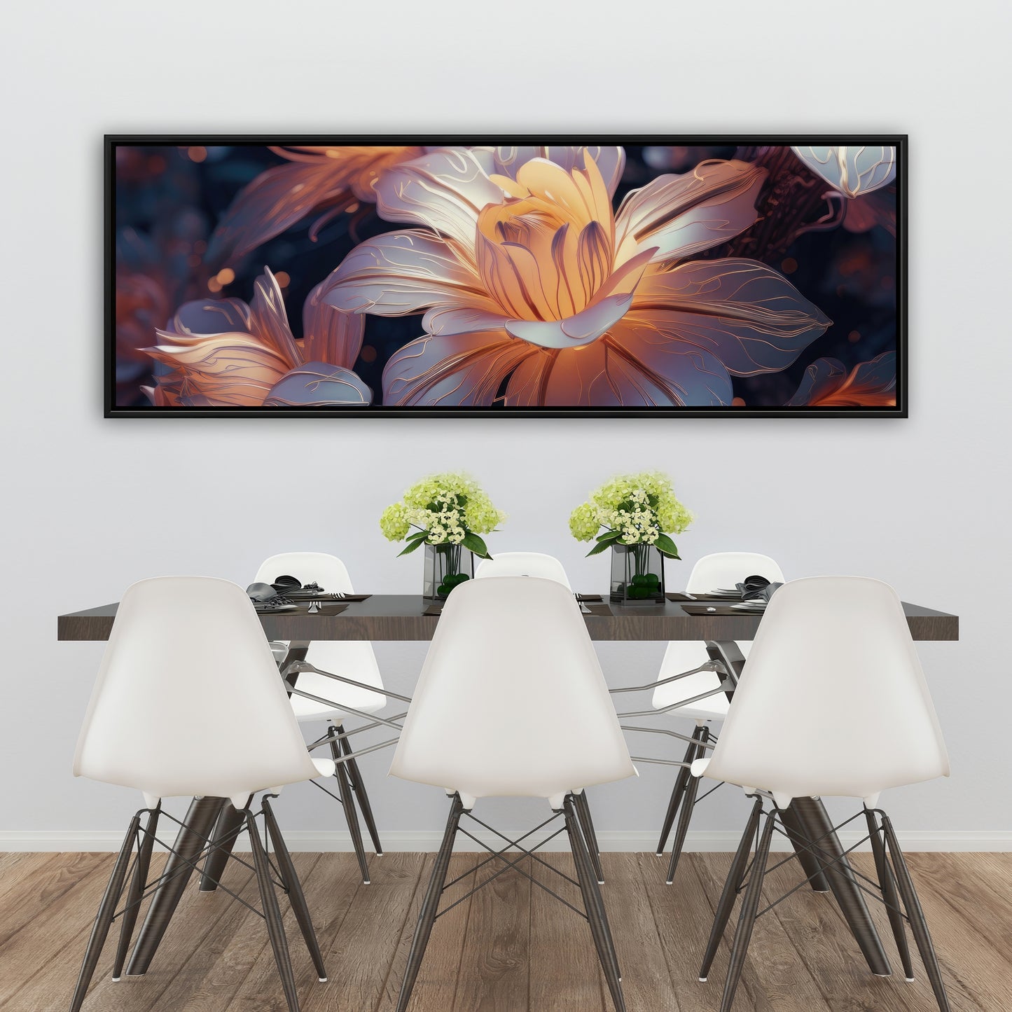 Pixie flowers - 36"x36" Framed canvas