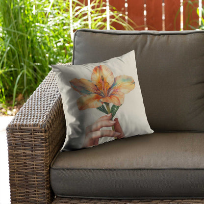 Ahold Beige Poly Twill Throw Pillow Insert for Home Decor