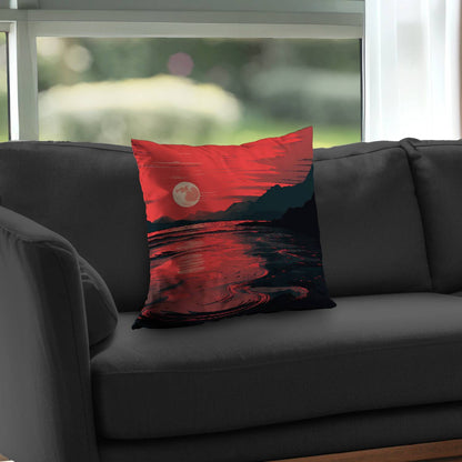Coussin décoratif en sergé de polyester Bloody Tides | Accessoire de décoration intérieure