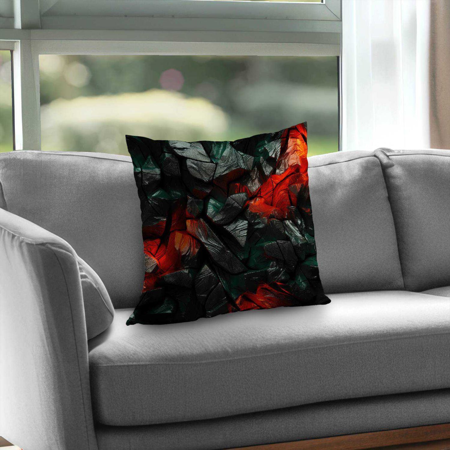 Hiding Under Red Poly Twill Throw Pillow Insert