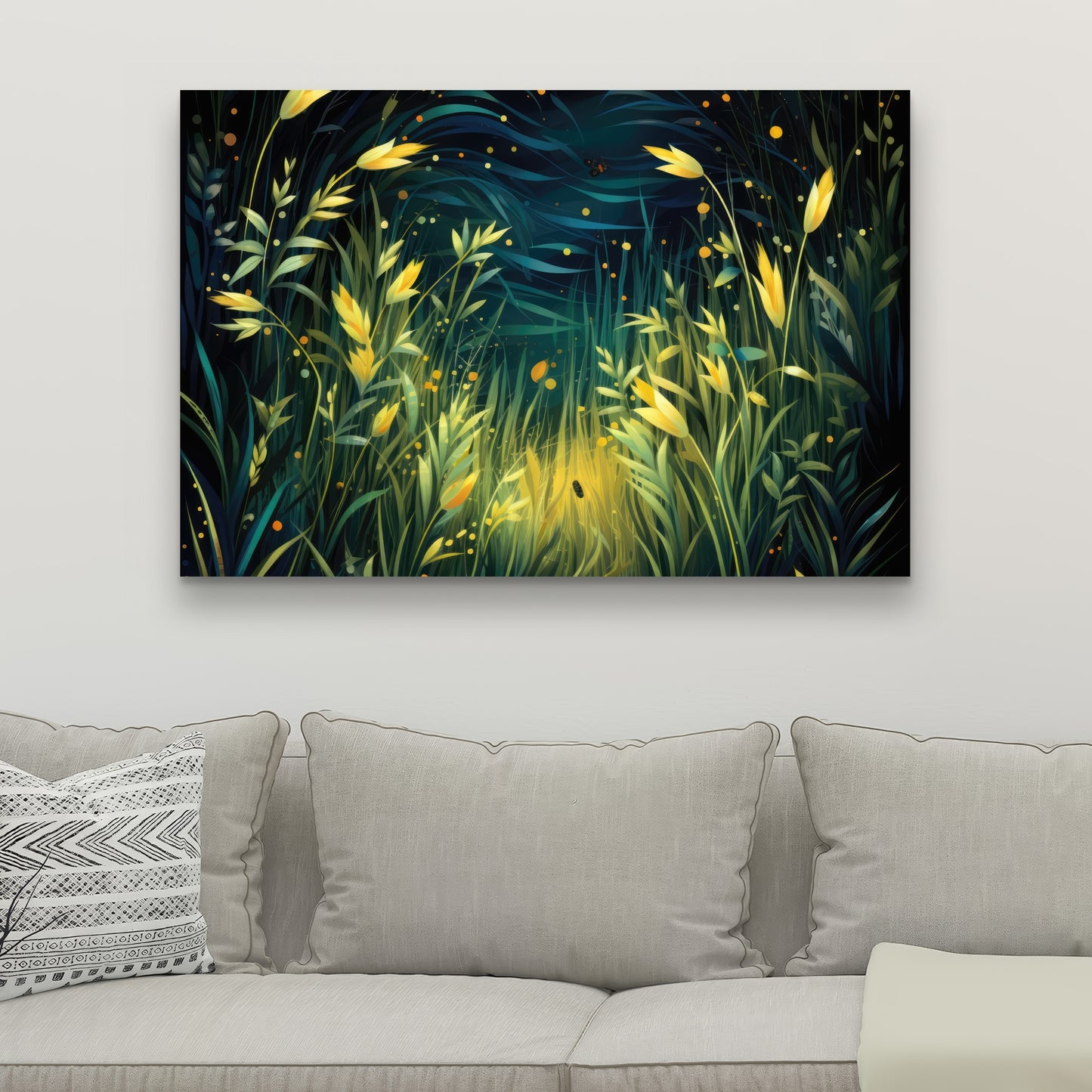 Lit plains - 32"x32" Canvas