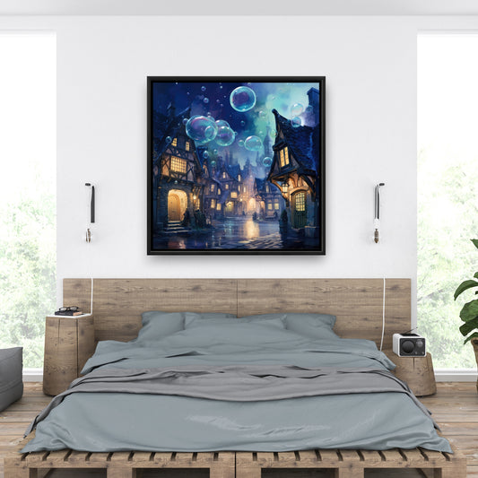 Floating through - Black Framed Canvas for Home Decor
