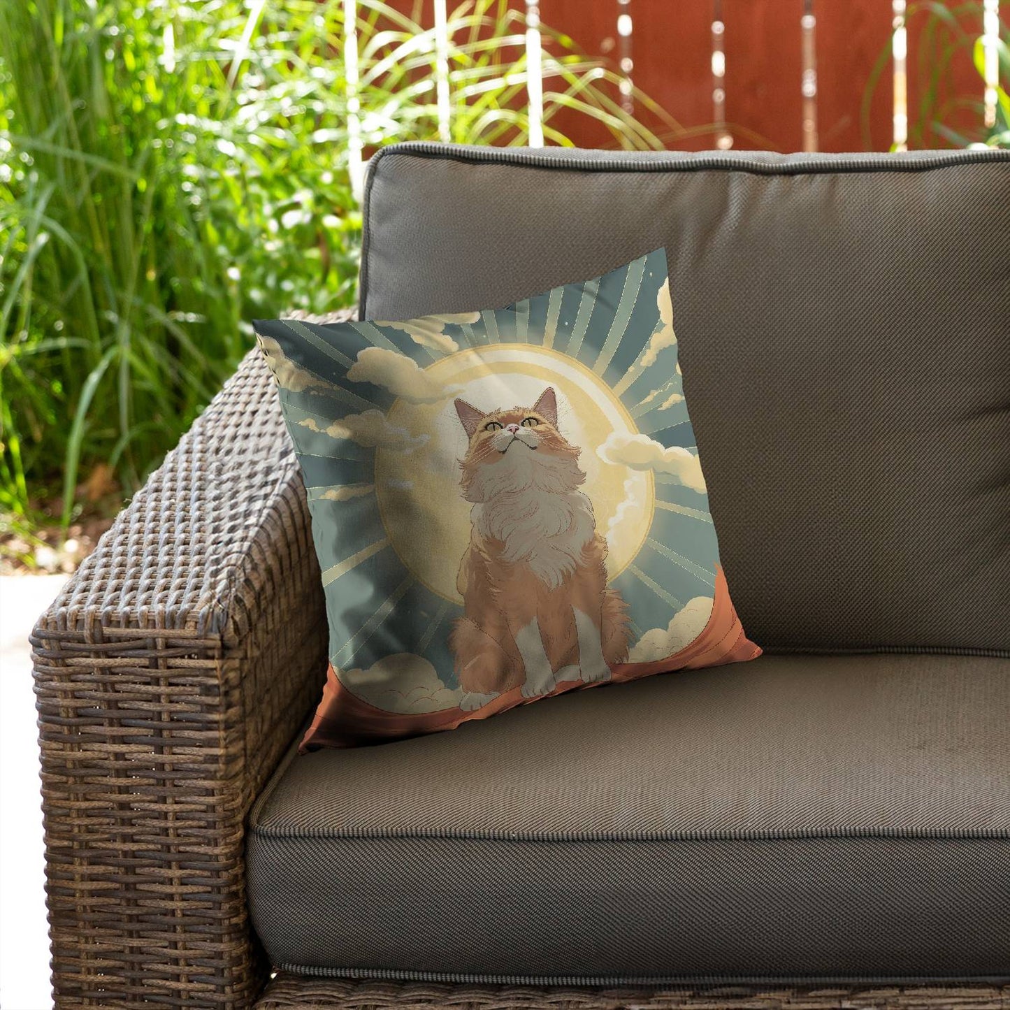 Moewing above - Throw pillow - Print on demand