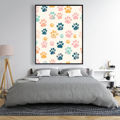 Cute paws - 36"x36" Framed canvas