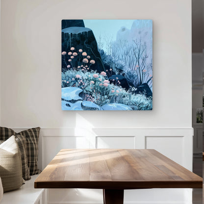 Annual Freeze - Beige Metal Print for Elegant Home Decor