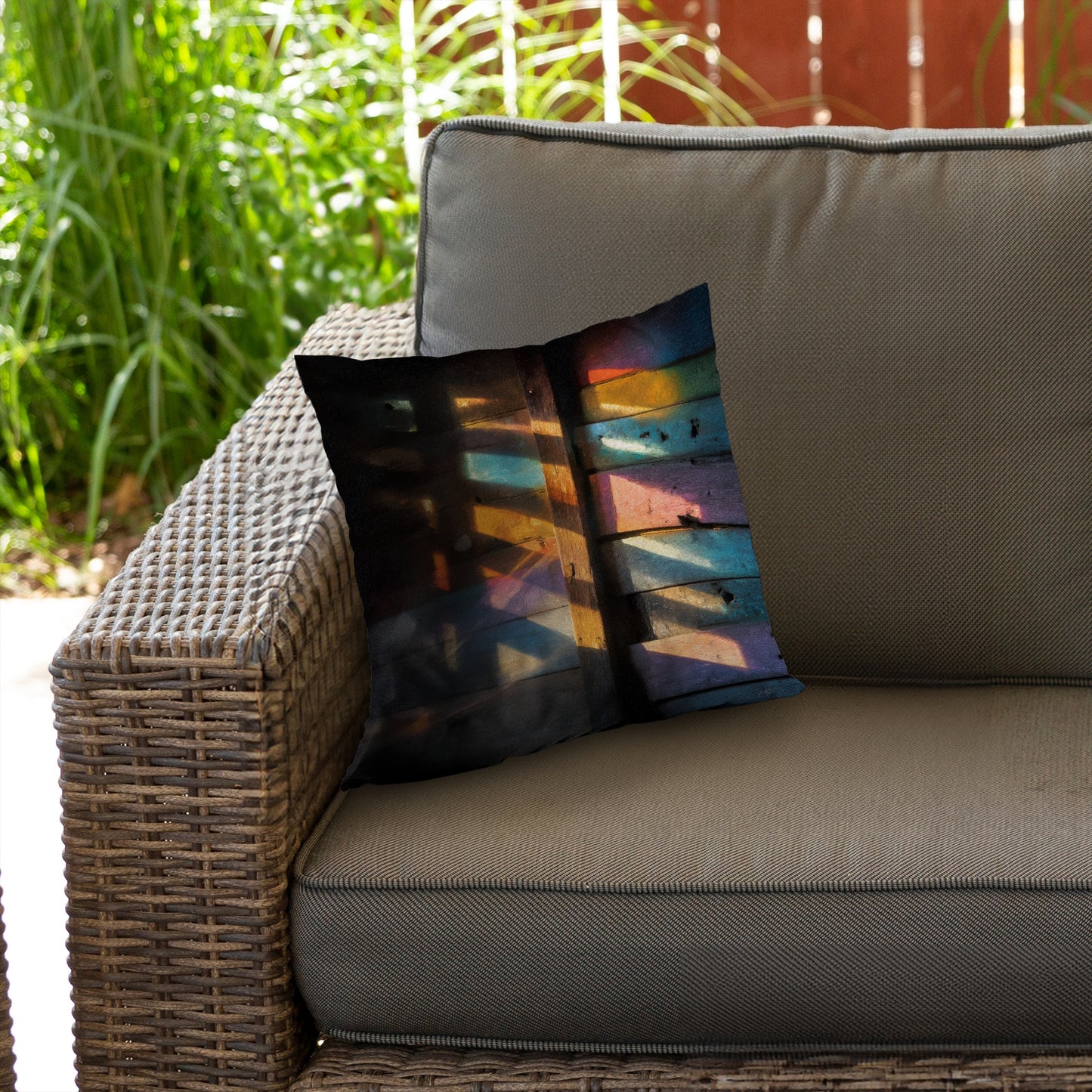 Casting Rainbows Poly Twill Throw Pillow | Home Decor Accent