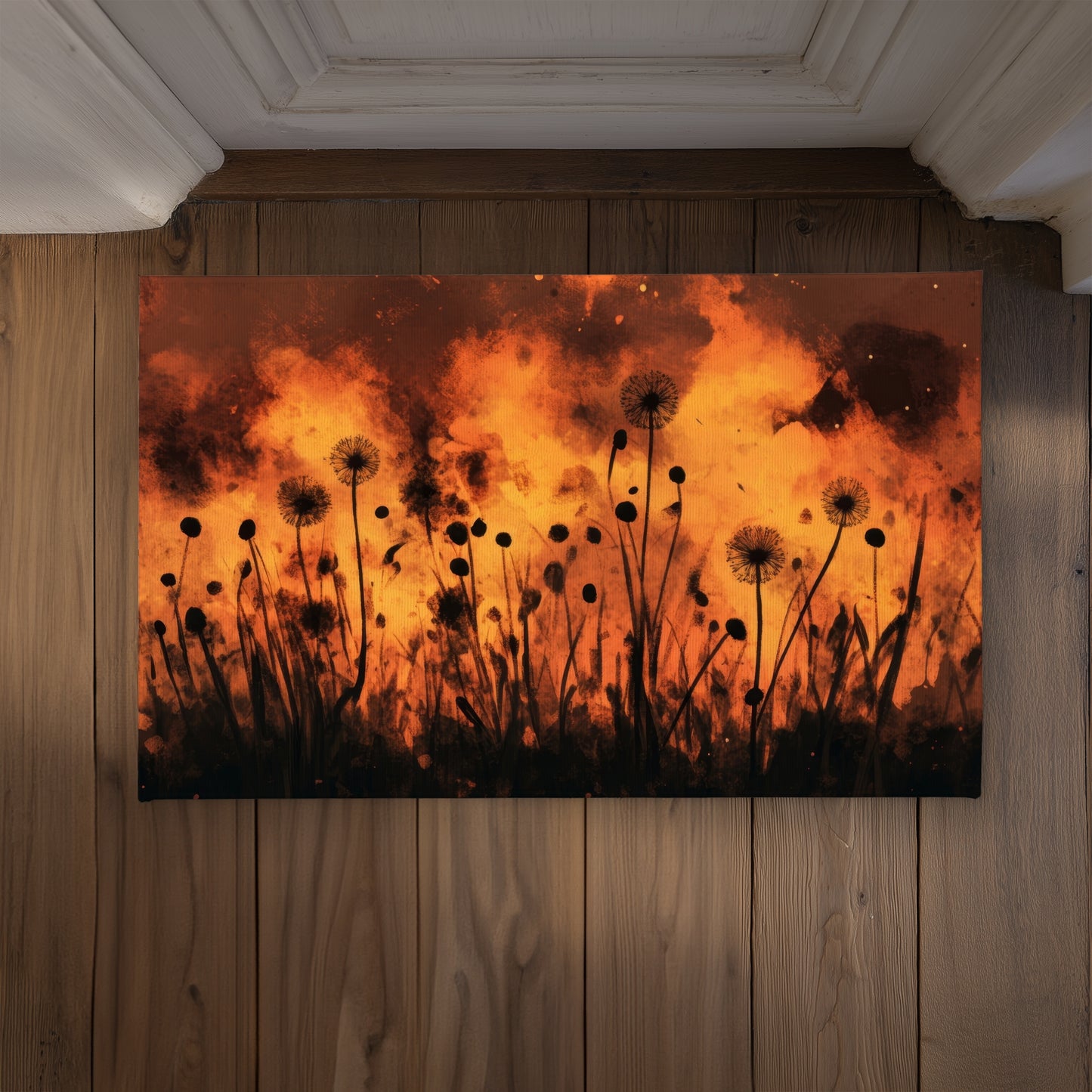 Ablaze Yellow Indoor Outdoor Door Mat for Home Decor