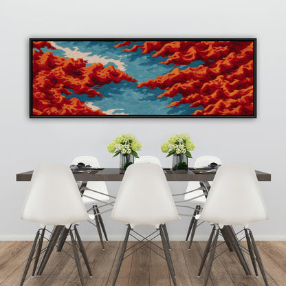 Red mounds - 24"x24" Framed canvas
