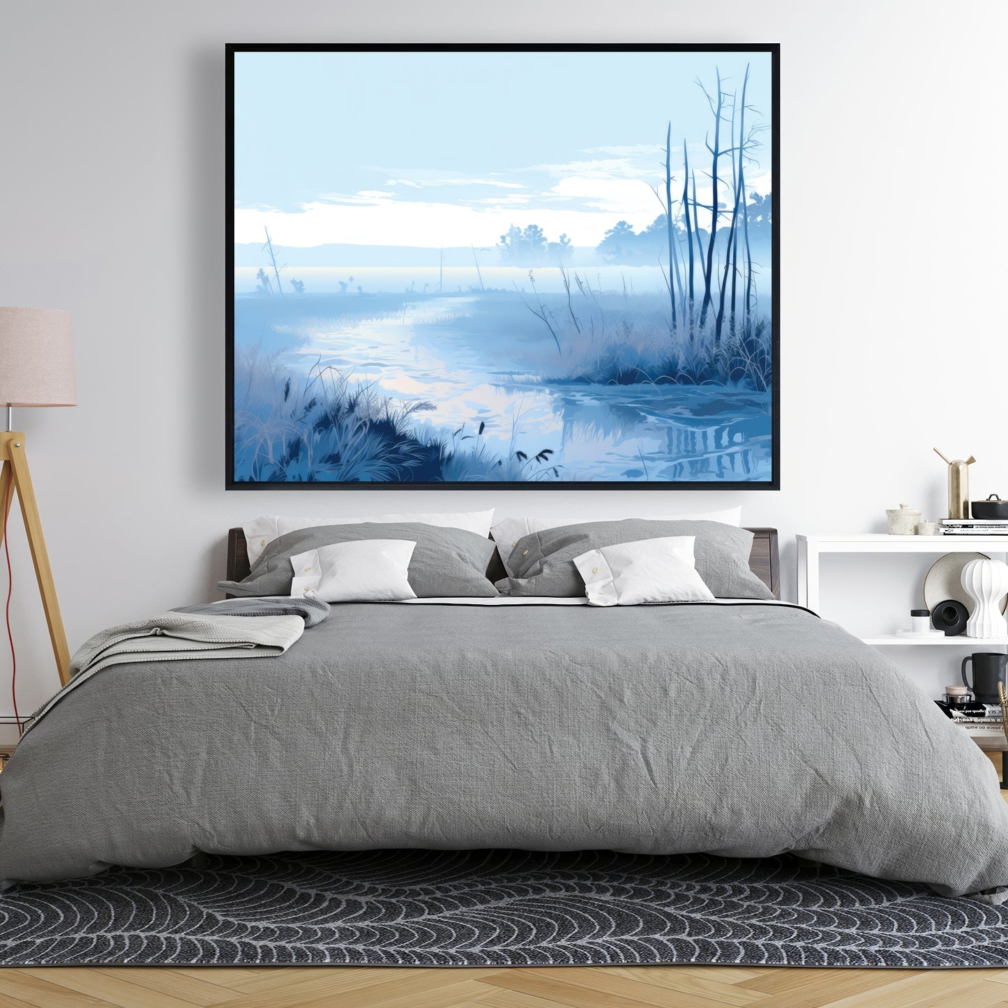 Cold swamp - 36"x36" Framed canvas