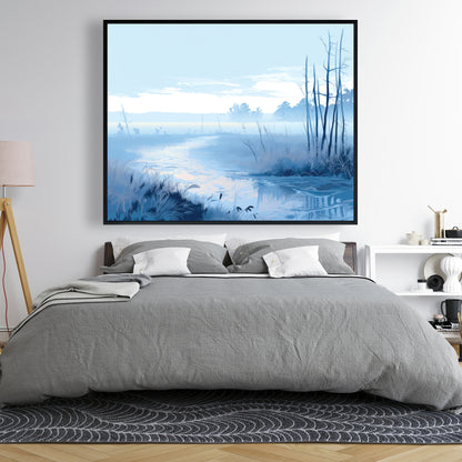 Cold swamp - 36"x36" Framed canvas