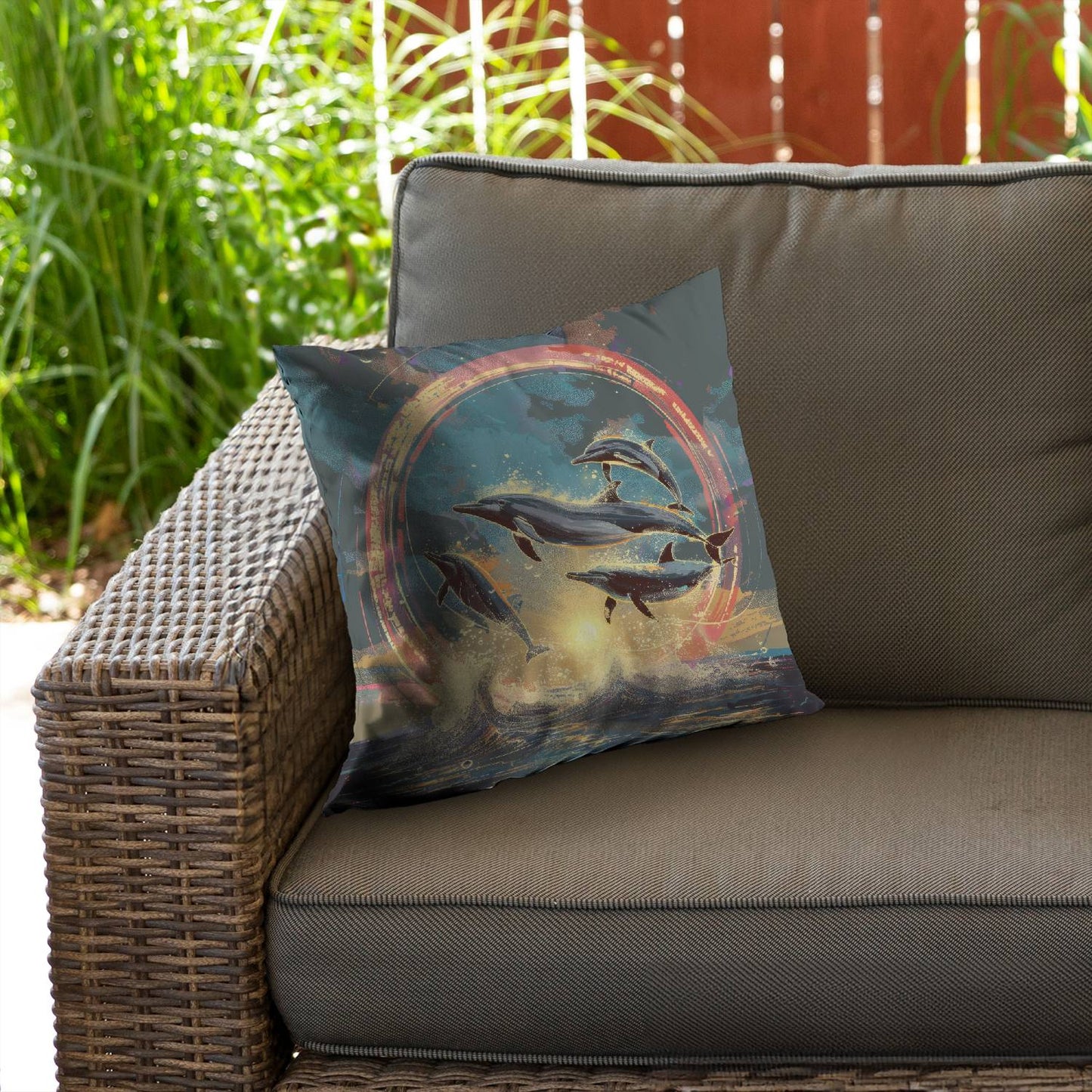 Jump - Throw pillow - Print on demand