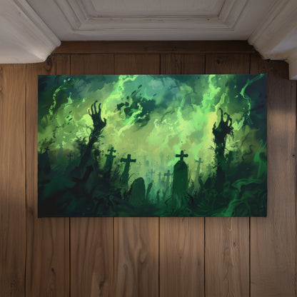 Reaching Hell Turquoise Indoor Outdoor Door Mat | Home Decor