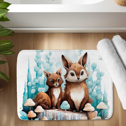 Two pals Turquoise Bath Mat | Stylish Home Decor Accessory