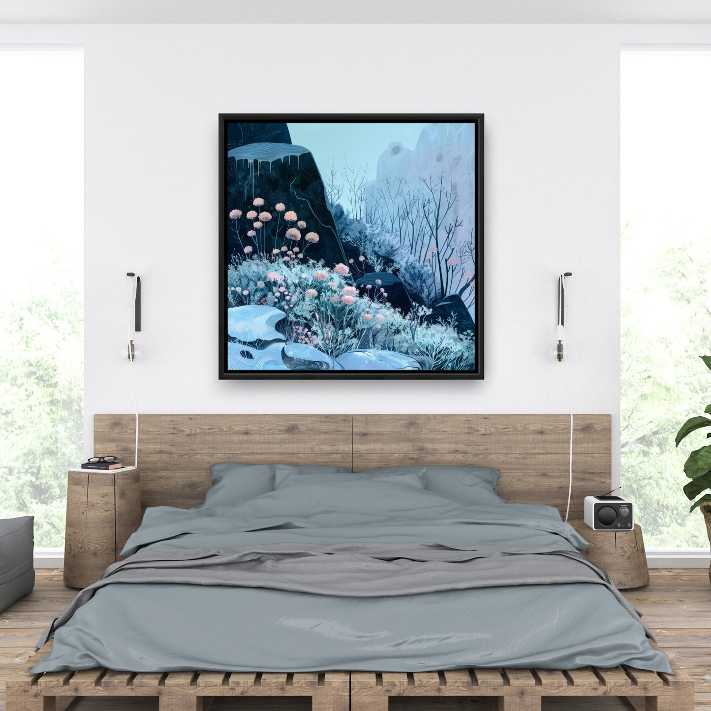 Annual freeze - Framed Canvas - Print on demand