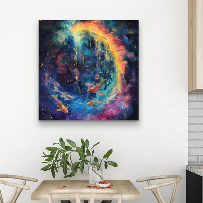 Milky Wave - Red Canvas Art for Stunning Home Decor