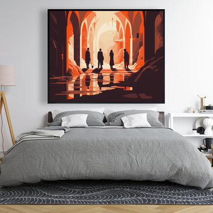 Faith Restored Beige Framed Canvas | Elegant Home Decor