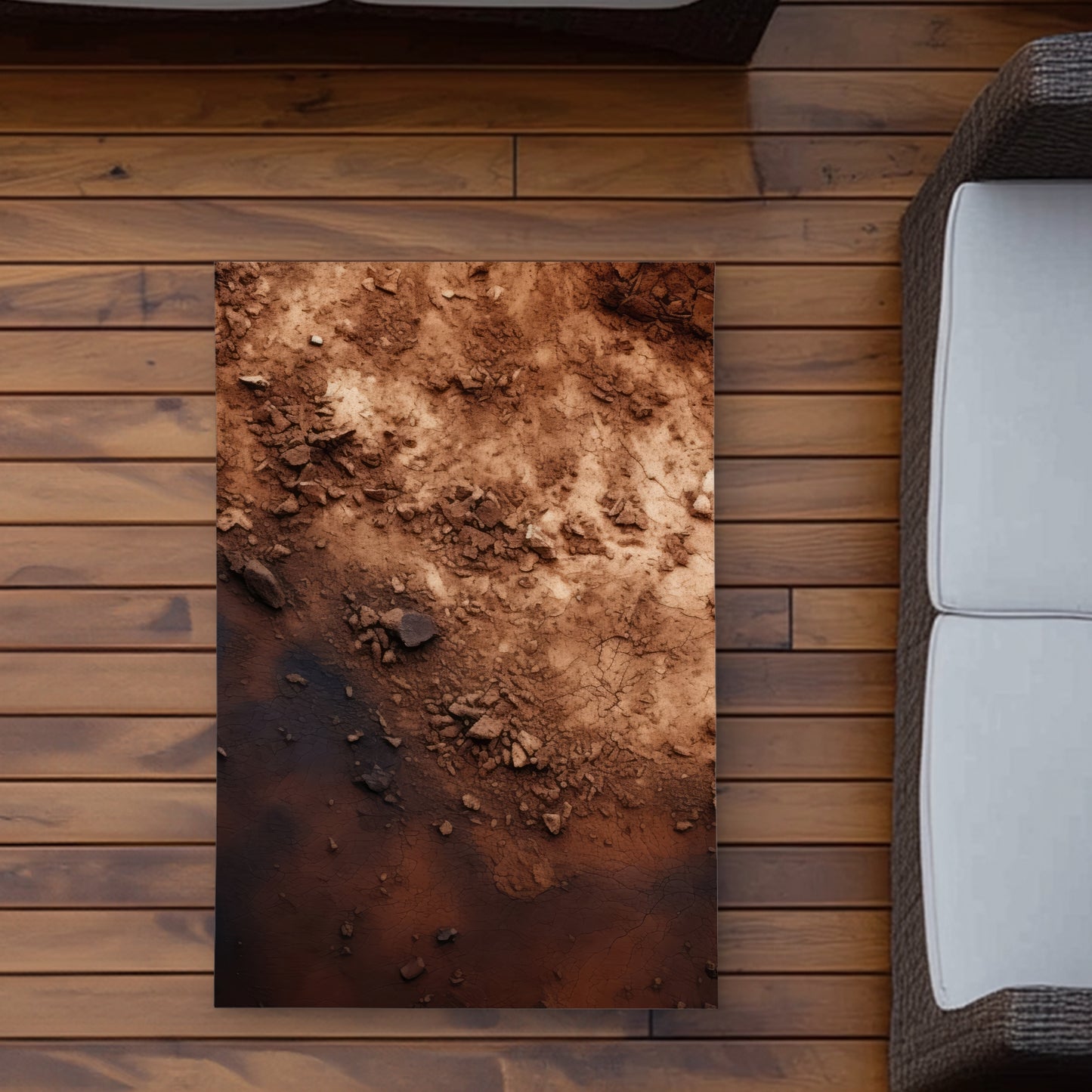 The Dark Patch - Black Outdoor Area Rug for Home Decor