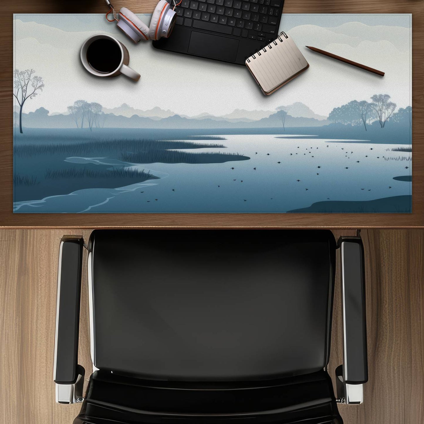 Minimalist swamp - Desk Mat