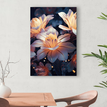 Pixie Flowers - White Canvas Home Decor for Elegant Spaces