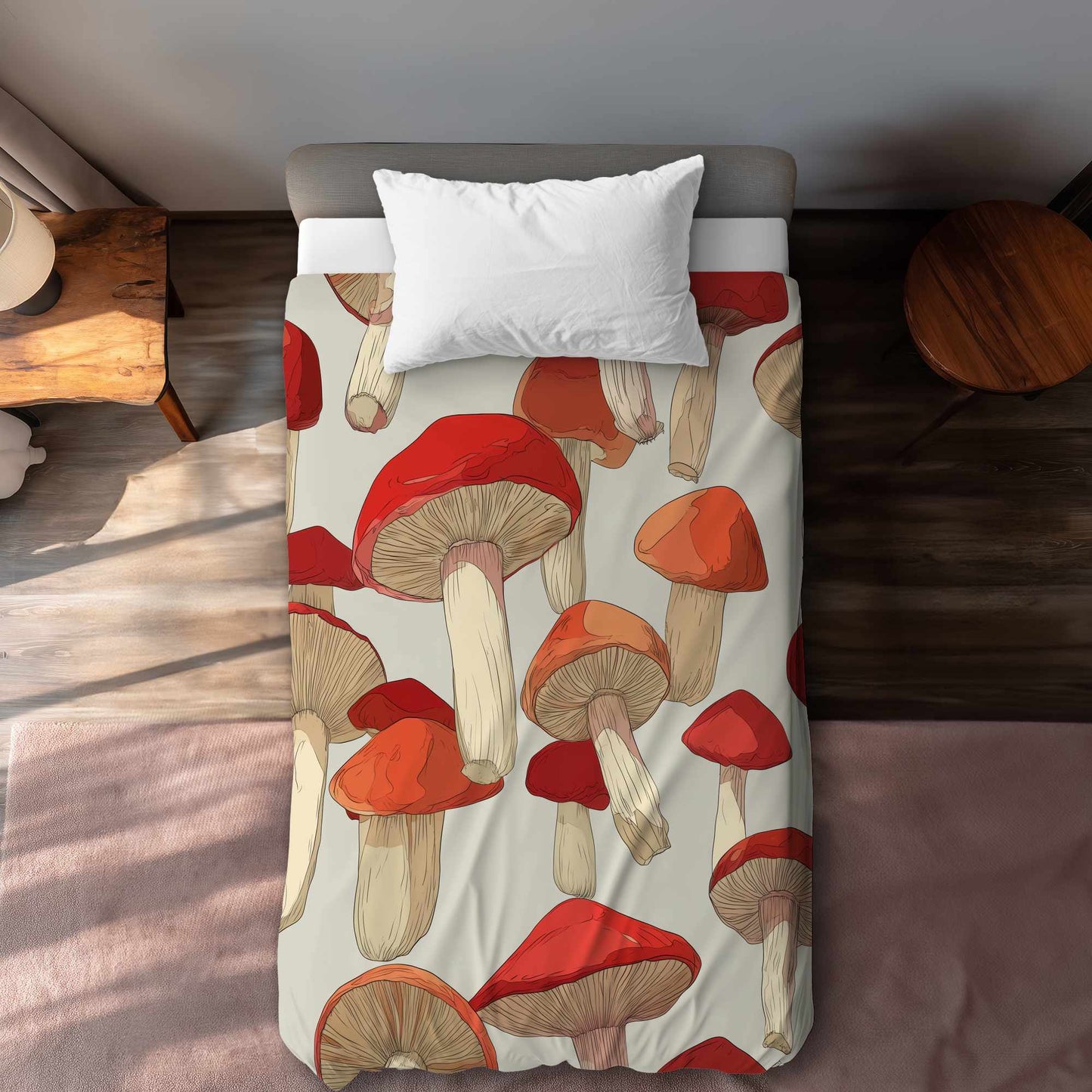 Housse de couette Danse de la cape cramoisie | Décoration intérieure élégante