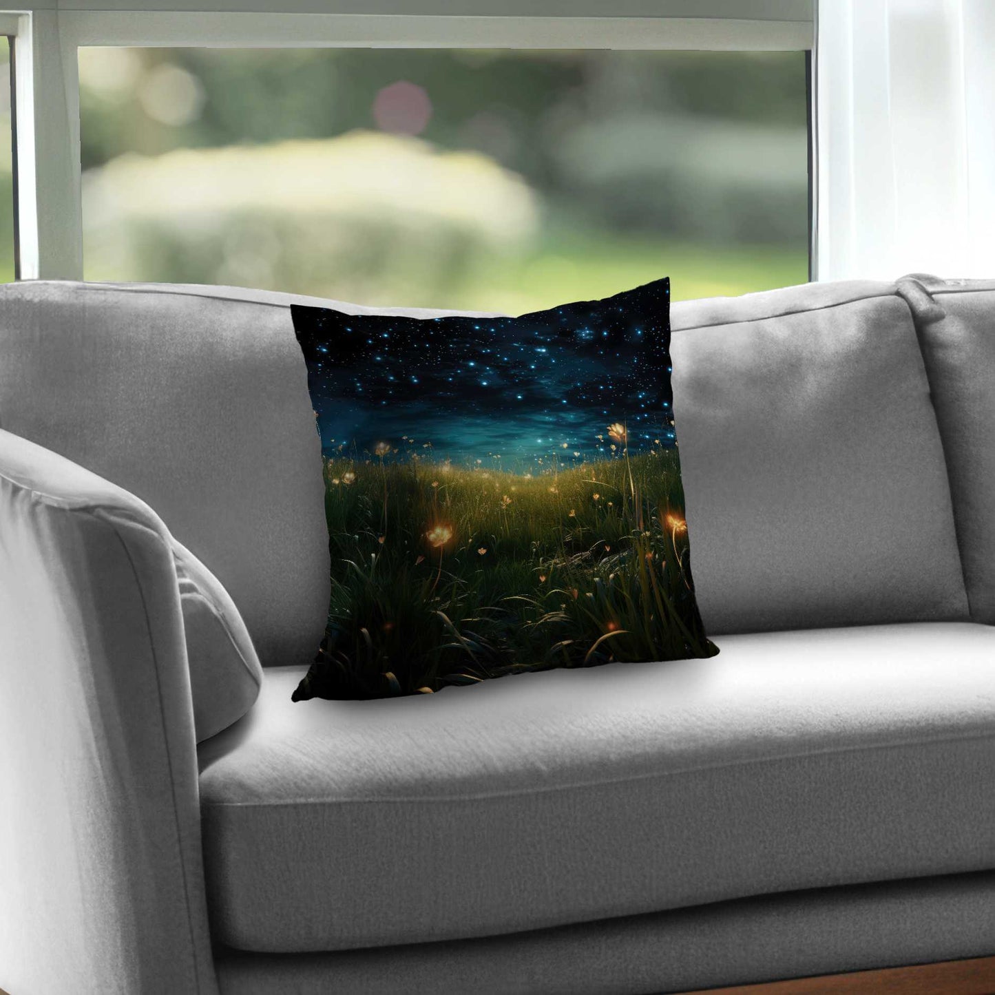 Coussin décoratif en sergé polyester « Ciel nocturne » | Accessoire de décoration intérieure