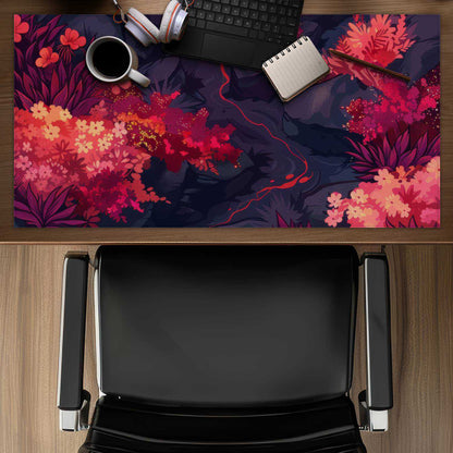 Burning Plants - Pink Desk Mat | Stylish Design