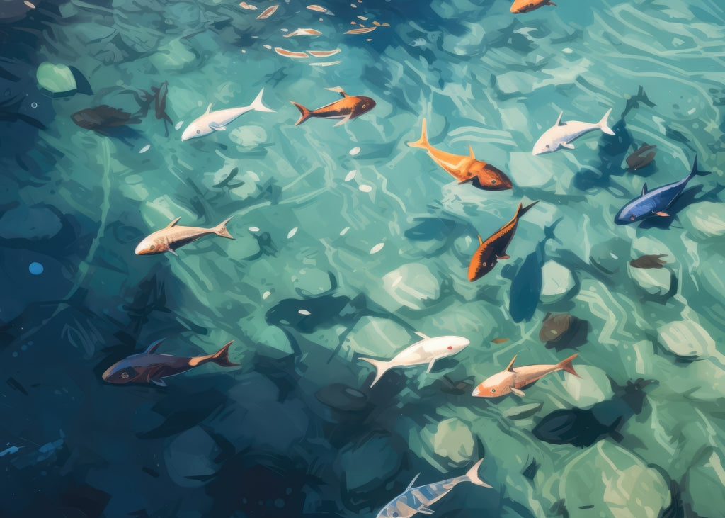 Caustic Fish Orange Indoor Outdoor Door Mat | Home Decor