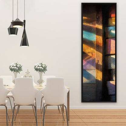 Casting Rainbows - Green Framed Canvas for Home Decor