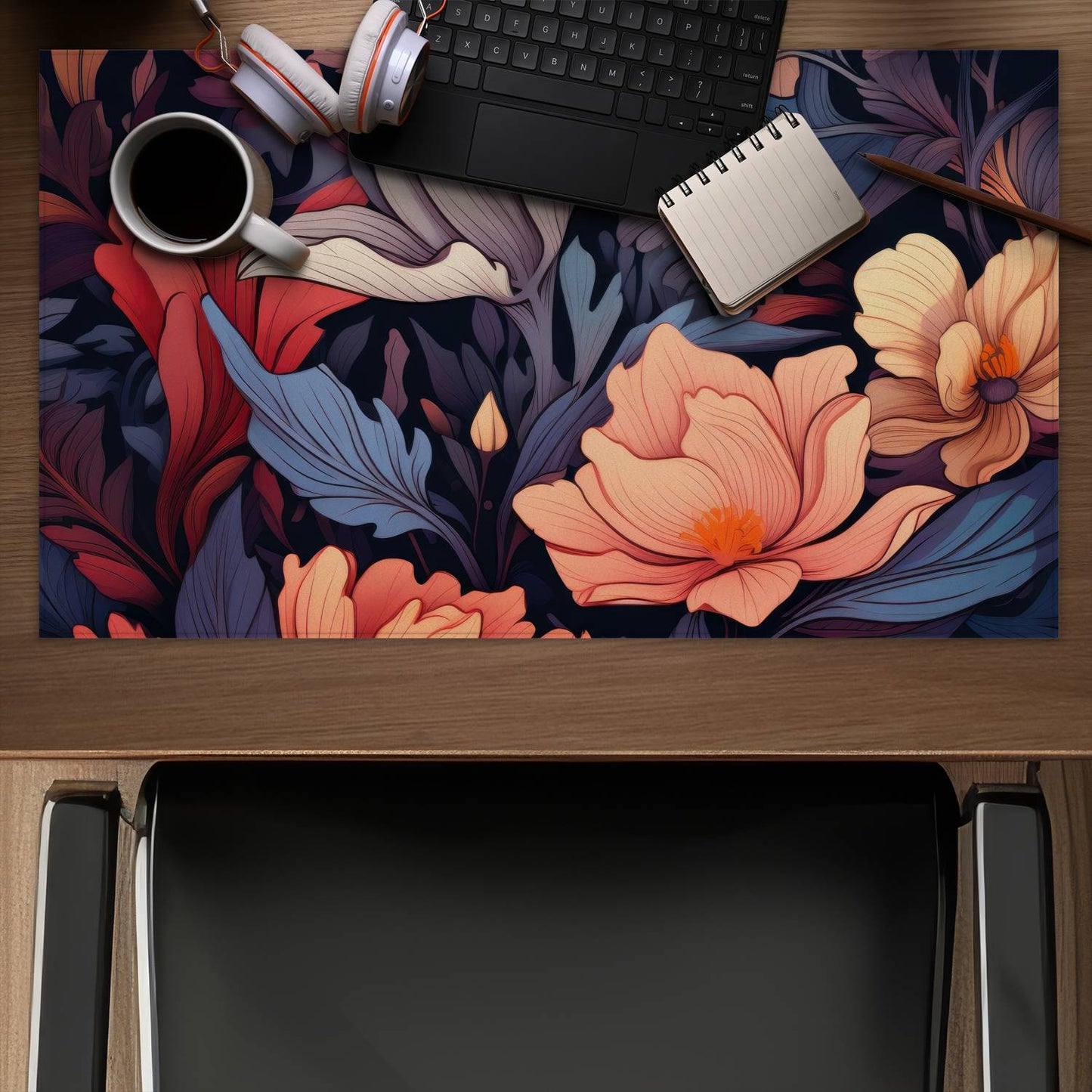 Blooming uninterrupted - Desk mat - Print on demand