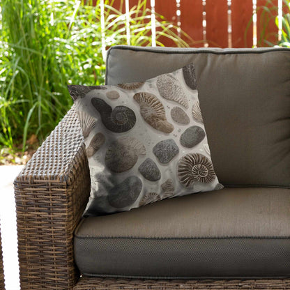 Timeless Fossil Flow Poly Twill Throw Pillow - Home Decor